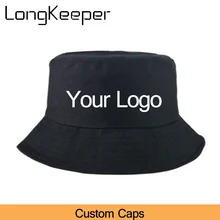 DIY Пользовательский логотип 10 шт./партия для женщин и мужчин шляпы для рыбалки вышивка буквенный принт логотип ведро хлопок Фишер Мужская кепка