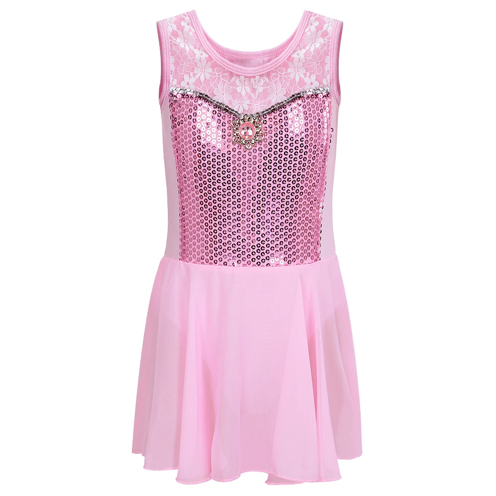 BAOHULU балетное платье-пачка с леопардовым принтом для девочек танцевальная одежда с блестками и цветком, платье для скейта вечерние платья-пачки для От 2 до 8 лет танцевальные трико, подарки