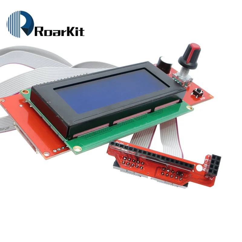 Комплект Reprap Ramps 1 4 с Mega 2560 r3 + Heatbed mk2b ЖК контроллер 2004 Драйвер A4988 торцевые