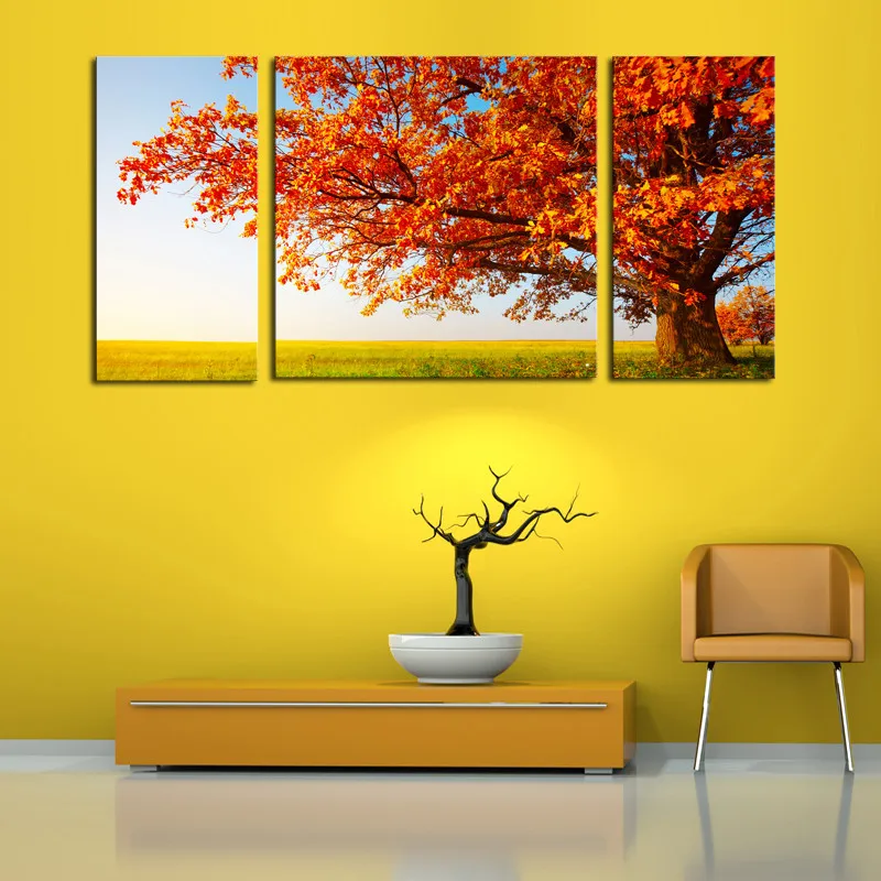 

Unframed 3 Pcs Abstract Red Trees Art Home Decoration Picture HD Canvas Print Painting Artwork Canvas Wall Art Wholesale