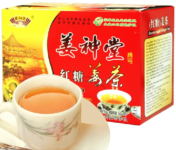 

New Promotion! 180g Instant Brown Sugar Ginger Tea 12 Tea Bag Natural Herbal Tea Warm Stomach Good Tea Free Shipping