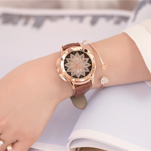 2018 Fashion Ladies Watch Women Leather Strap Rhinestone Quartz Women's Watch Gi 2018 Fashion Ladies Watch Women Leather Strap Rhinestone Quartz Women's Watch Gi