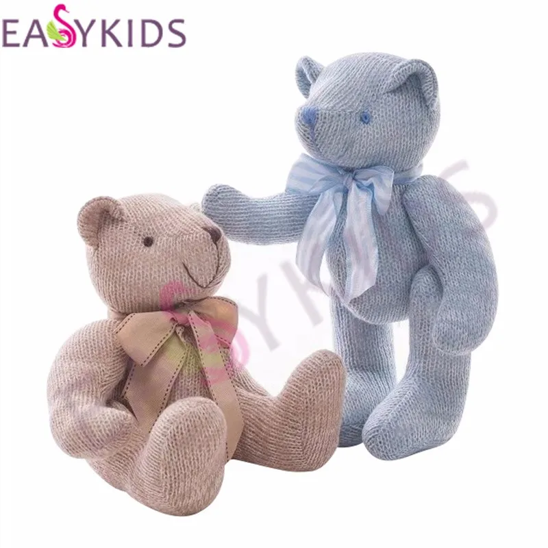 Lovely Knitting Wool Teddy Bear Dolls Stuffed Animals Plush Cotton Rope Wool Toys Bear Sleeping dolls birthday Christmas For Kid (1)