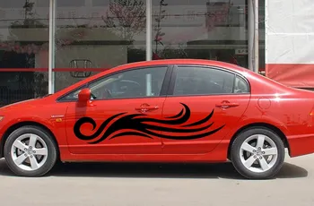 

Car Racing Blaze Flames 70'' Door Decal for CIVIC Vinyl Side stickers ZC267