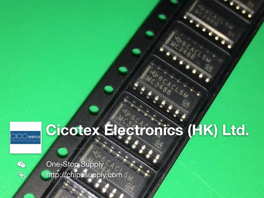 

10 шт./лот MC3486DRG4 3486 SOP16 IC QUAD DIFF LINE RCVR 16-SOIC