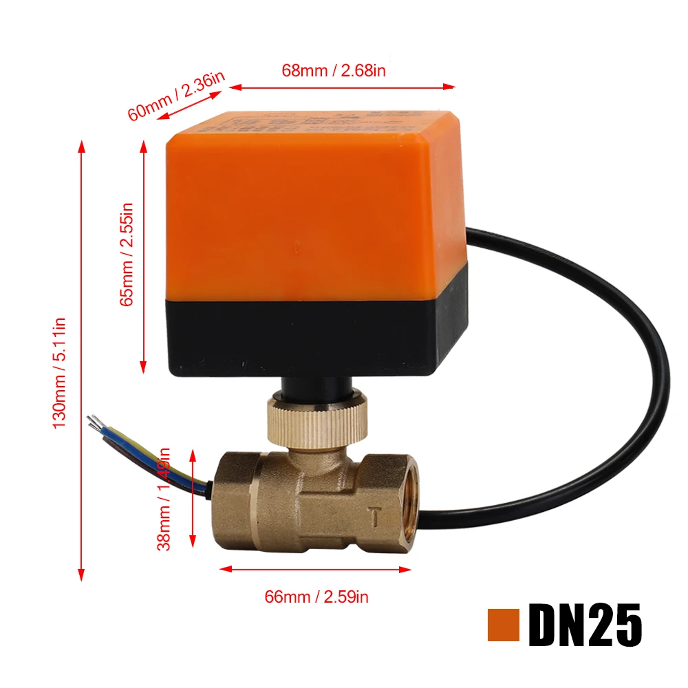 DN15/DN20/DN25 AC 220 в IP65 водонепроницаемый 2 канальный 3 проводный шаровой электрический