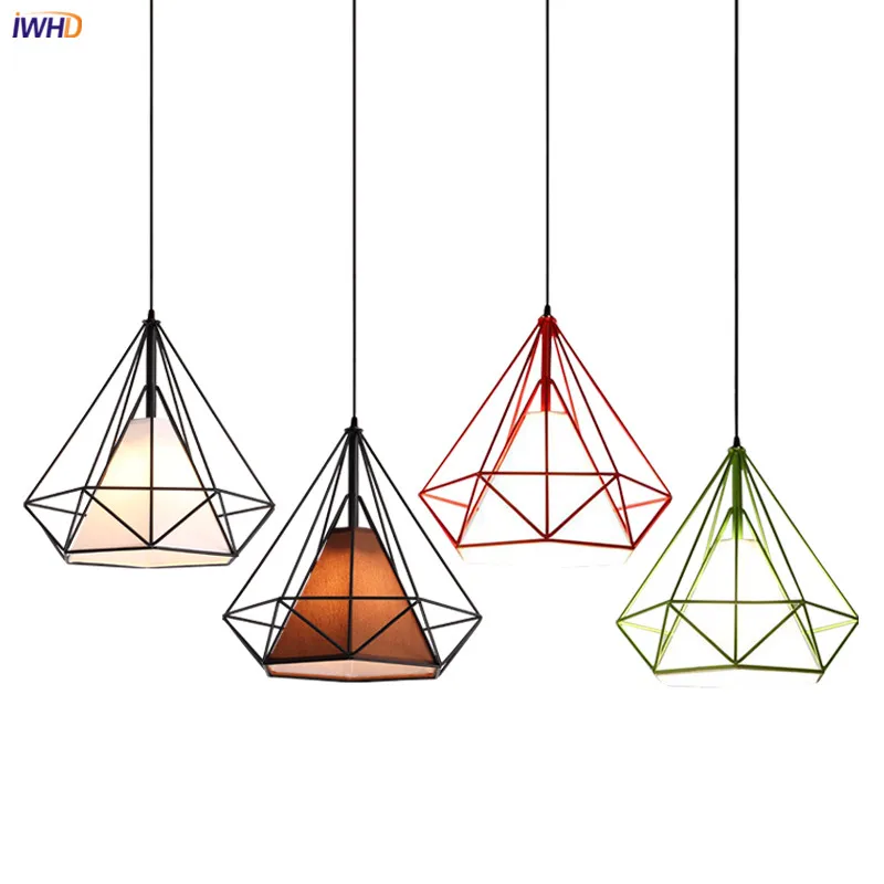 

IWHD Vintage LED Pendant Light Fixtures Dinning Living Room Hanging Lamp Loft Industrial Pendant Lights Hanglamp Pendente