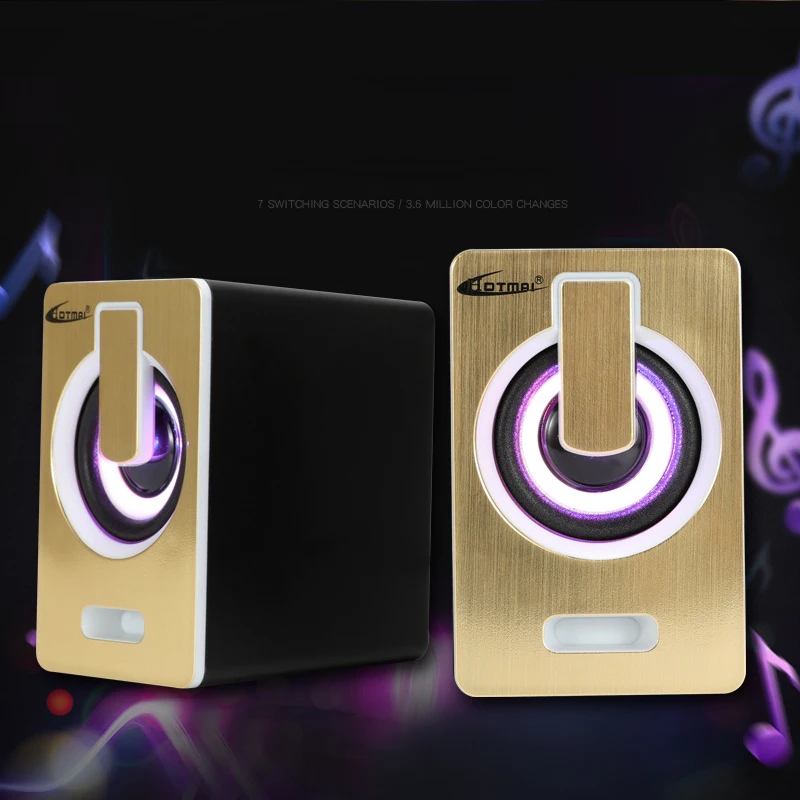 USB Проводная Динамик светодиодный компьютерный Colorfor со стереозвуком и мощным