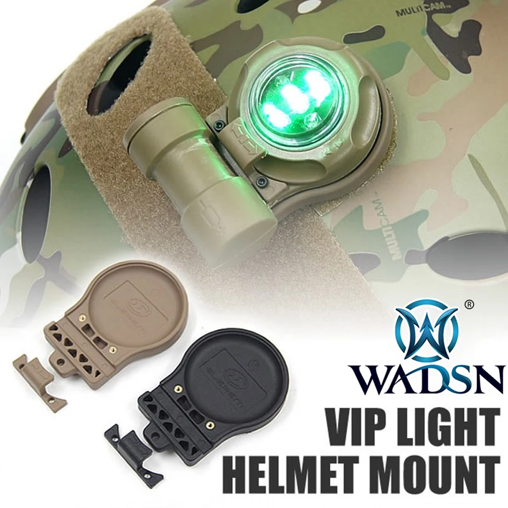 

WADSN Airsoft light mount Tactical SOS VIP Safety Signal Strobe Light Helmet Mount Military WEX335 Hunting Helmet Accessories