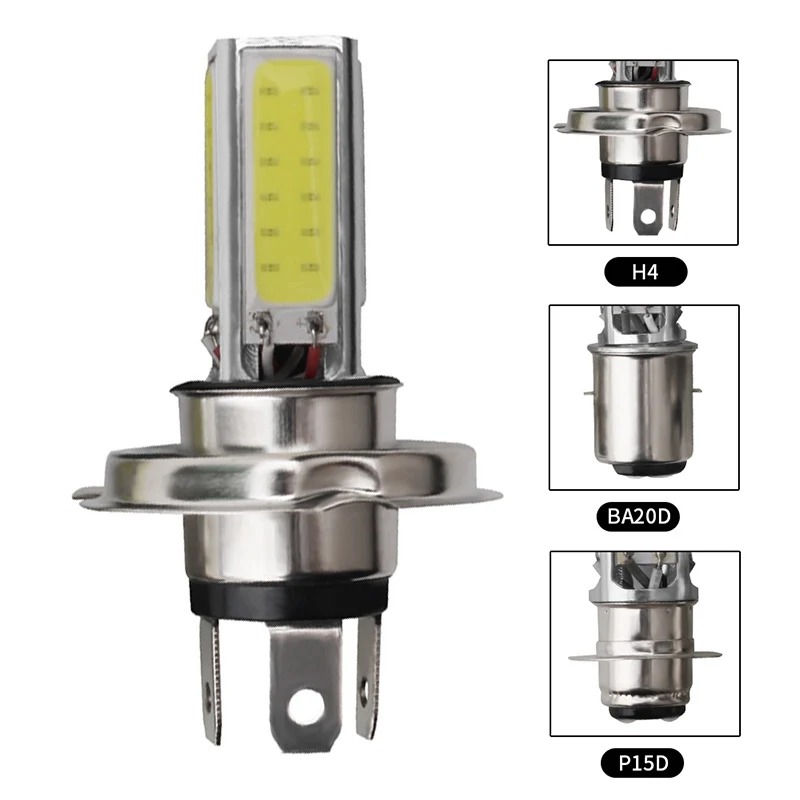 2 шт. супер яркая H4 Hi/Lo передняя фара мотоцикла P15D светодиодный H6 BA20D Светодиодный лампочки для мотоциклетная фара 12 в белый