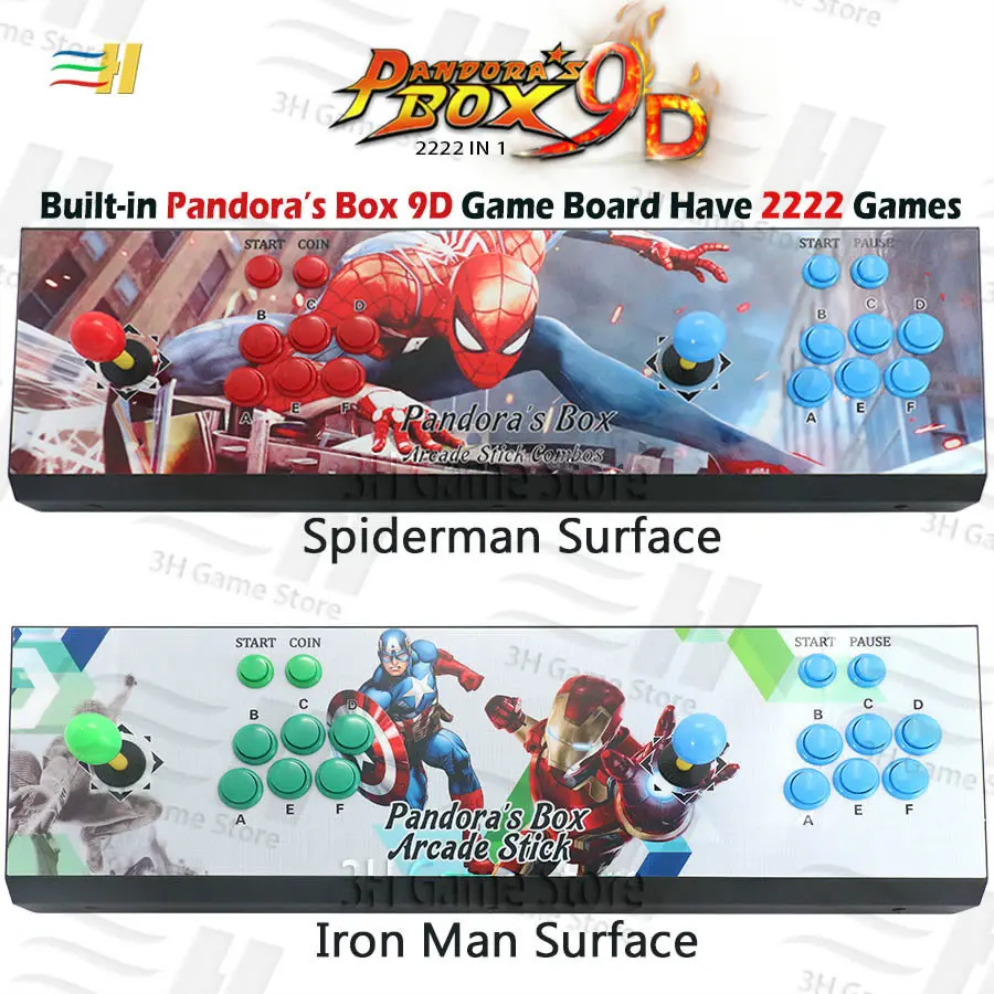 Pandora Box 9d 2222 in 1 arcade game console 2 players joystick button Built in 2222 games HDMI VGA usb joystick for pc ps3 tv Pandora Box 9d 2222 in 1 arcade game console 2 players joystick button Built in 2222 games HDMI VGA usb joystick for pc ps3 tv
