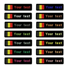 Пользовательские флаг Бельгия имя патчи персонализированные железные на крючок подложки