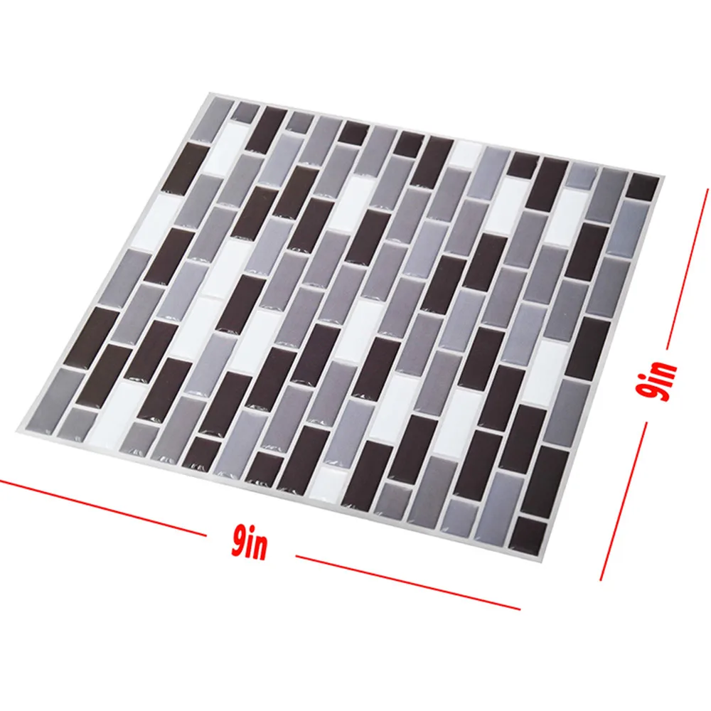 Настенные 3D плитки мозаика 9x9 дюймовая плитка Backsplash для ванной и кухни настенная