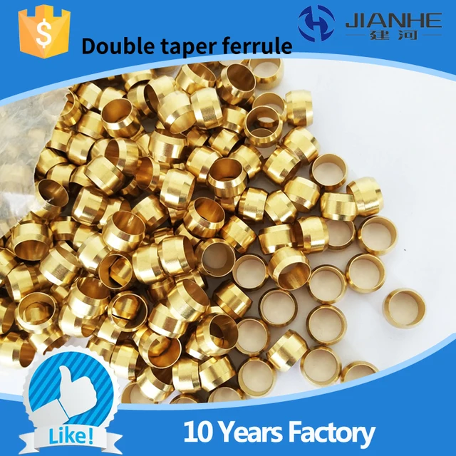 Brass Double taper ferrule 4mm/6mm/8mm/10mm Compression Sleeve seal
