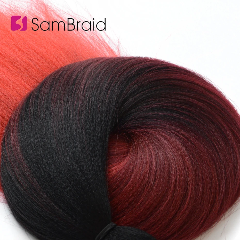 Sambraid Easy Jumbo косы предварительно растягивающиеся Омбре плетение волос крючком косы 24 дюйма 60 г/упак. канекалон синтетические волосы для наращивания для женщин