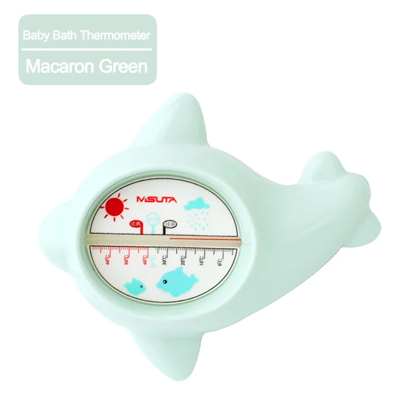 Ванна для младенцев термометр с любимыми персонажами из мультфильмов Дельфин Детский термометр для ванной термометр для комнаты детская игрушка для ванной - Цвет: macaron green