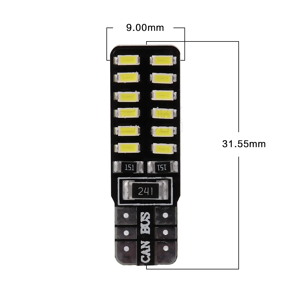 Супер яркий светодиод 100 XT10 W5W T10 canbus 194 168 t10 24SMD Canbus без ошибок автомобильные лампы