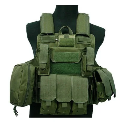 

Tactical Vest CS Wargame Airsoft Paintball MOLLE CIRAS Combat Vest CIRAS Tactical Vest With Triple Magazine Pouch ACU/WOODLAND
