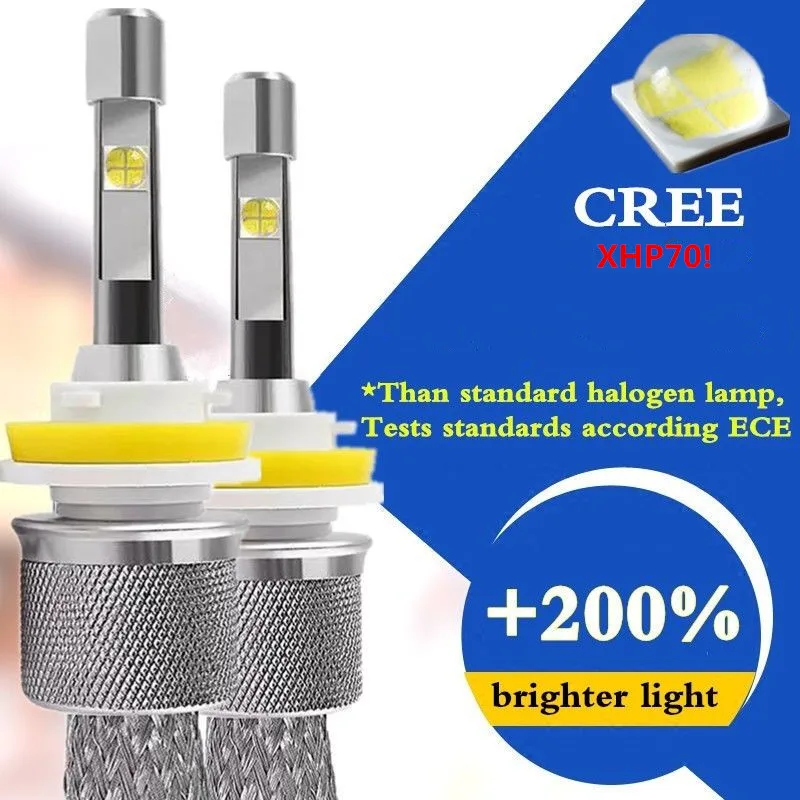 Комплект светодиодных фар 2 * H7 H4 110 Вт 13200lm EMC Canbus светодиодный комплект Cree XHP 70