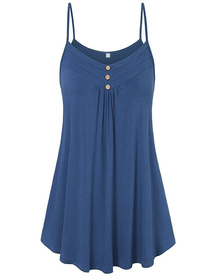 Мода дамы простой жилет Топ Спагетти ремень Cami Tank Strappy Camisole Топы