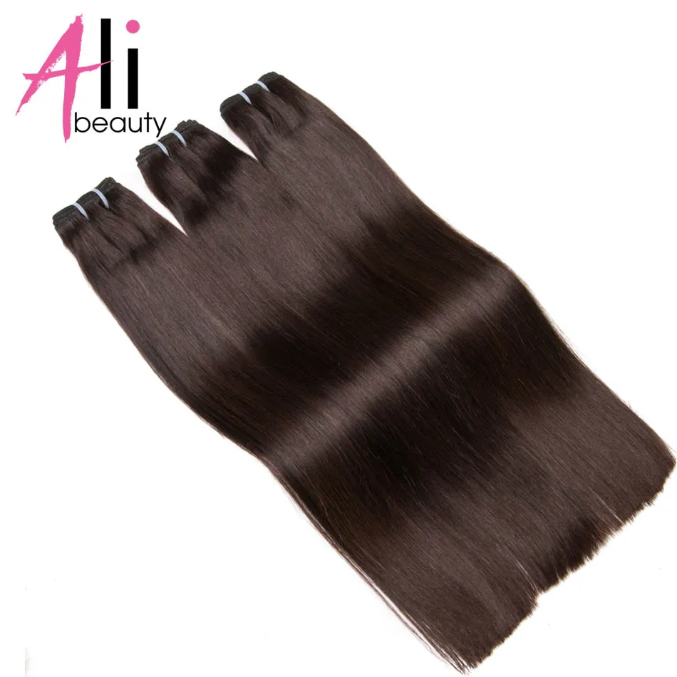 ALI BEAUTY Straight Human Hair Weft 100 Remy Hair Extensions Weft