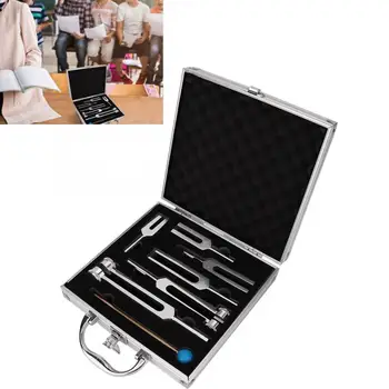 

6pcs / Set Aluminium Alloy Medical 128-4096Hz Tuning Fork Kit Healing Sound Vibration Therapy Massage Relaxation l