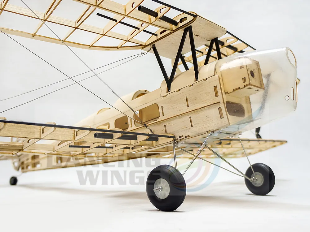 Обновленная мини-модель летательного аппарата Tiger Moth Balsa с электрическим питанием, радиоуправляемый самолет 980 мм, лазерная резка крыльев, модель самолета, комплекты