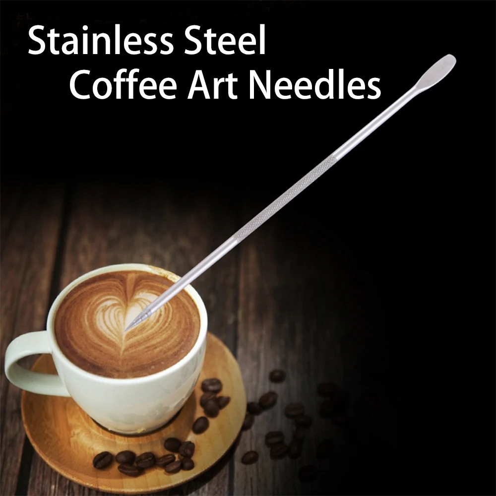 Stainless Steel Coffee Art Needles High Quality Easy Clean Creative