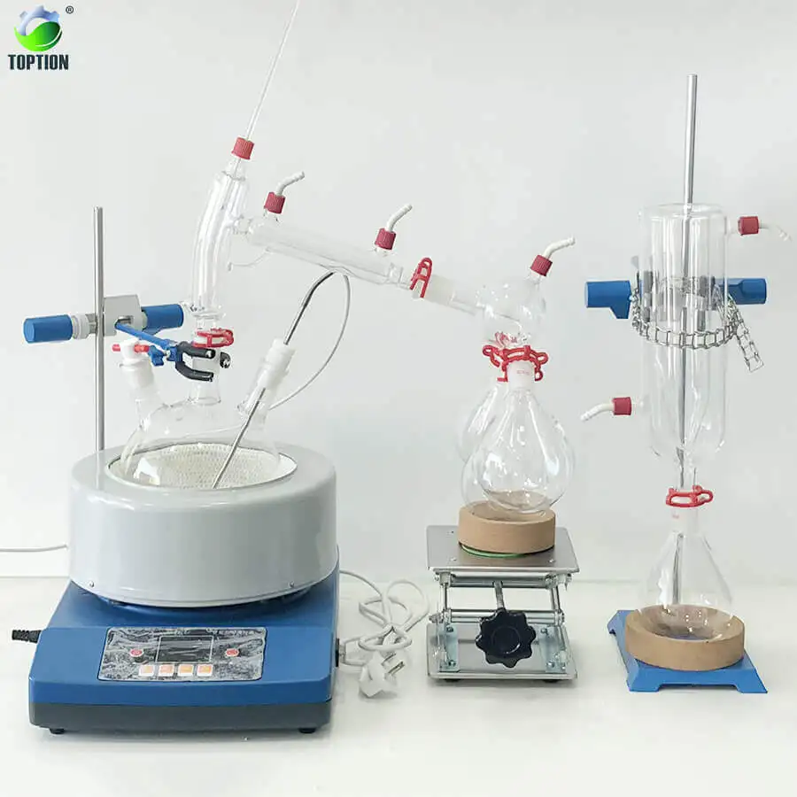 TOPTION molecular distillation for fish oil 2L laboratory molecular