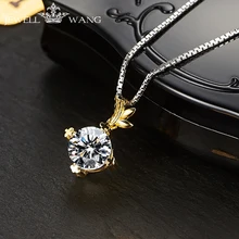 Ювелирные изделия Покерные Подвески Moissanite 1.0CT 18K желтого золота Сертифицированный цвет VVS1 кулон для женщин