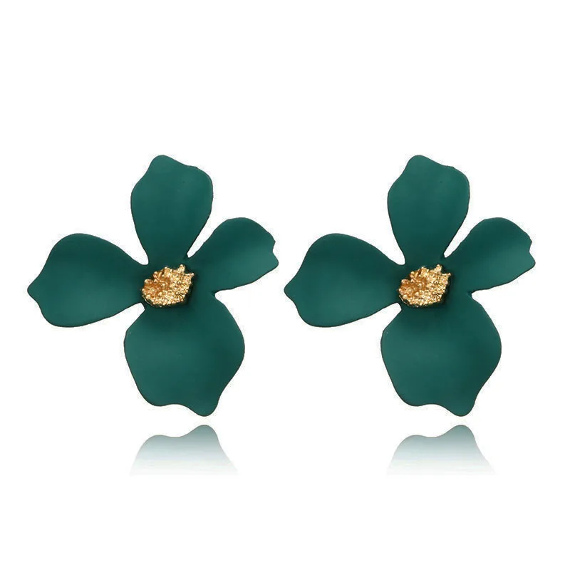 5-Colors-Spray-Paint-Flower-Stud-Earrings-For-Women-Fashion-Ear-Jewelry-Korea-Sweet-Lovely-Brincos