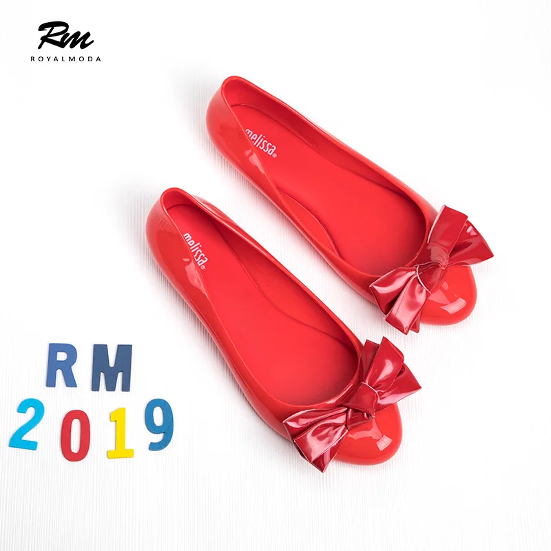 

melissa sandals women with flat jelly shoes for woman black bowknot summer shoes ladies sandals