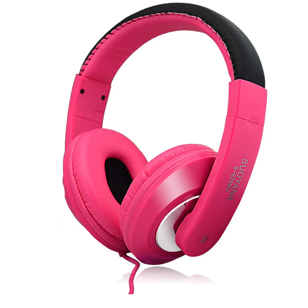 

2m High Quality Pink Color Wired Headphone 3.5mm Plug Gaming Headset With Microphone For PC Notebook #H20