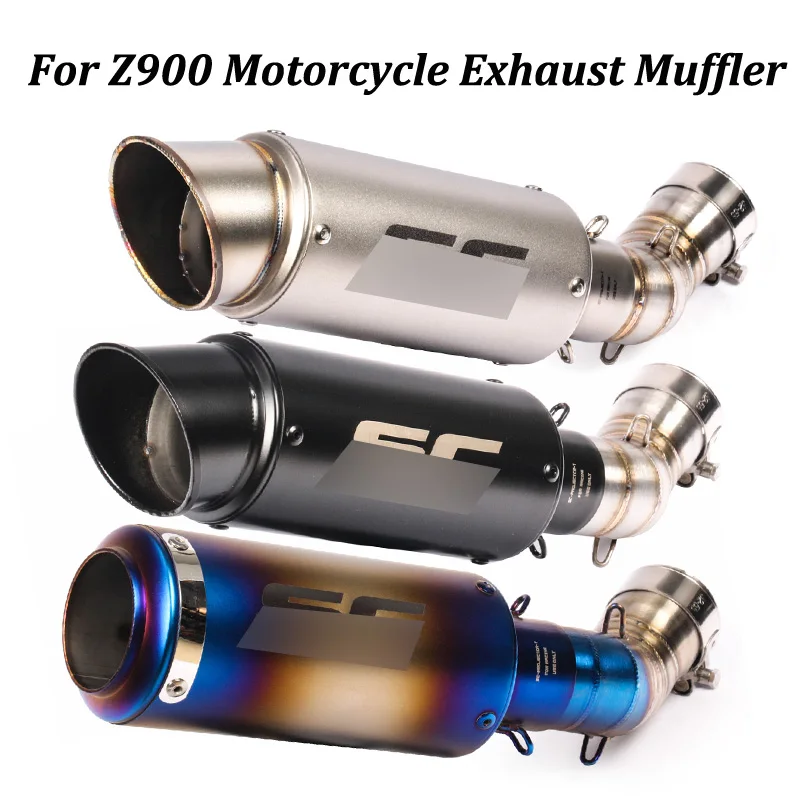 

Slip on For Kawasaki Z900 2017 2018 2019 Motorcycle Exhaust Muffler Pipe Modified With Middle Connection Link Pipe Full System