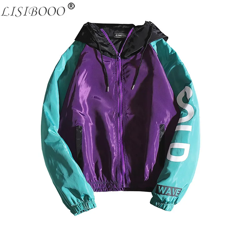 

LISIBOOO Mens Jacket Spring Autumn New Casual Jacket Mens Slim Fit Hooded Jacket Bomber Jacket Men Windbreaker Jacket