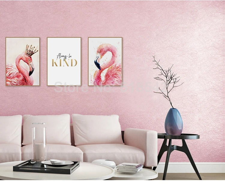 Розовый плед общежитии стол настенные наклейки сплошной Цвет стены Бумага для Детская комната принцессы комнаты девочки Спальня самоклеющиеся стене бумага