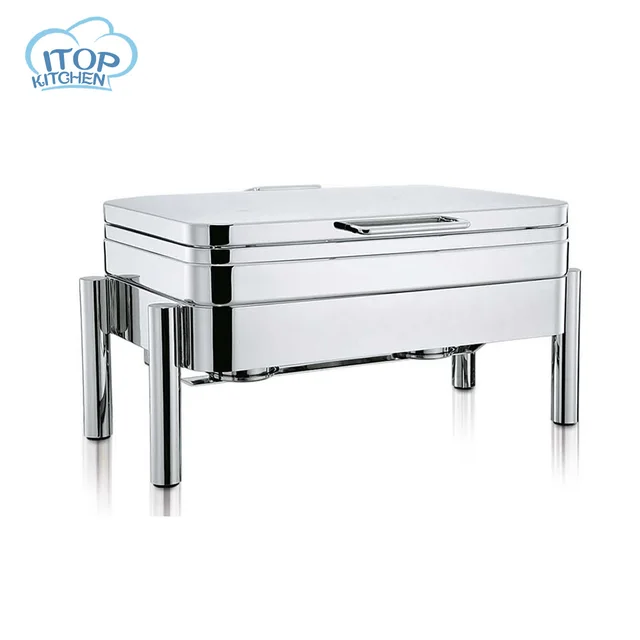 Hydraulic Induction Chafing Dish With 9L Food Pan Buffet Restaurant Rectangle Shape Hydraulic Induction Chafing Dish With 9L Food Pan Buffet Restaurant Rectangle Shape