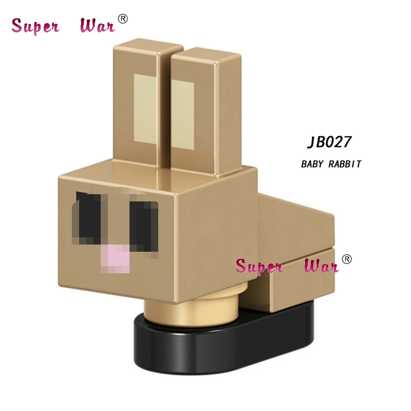 Одиночные строительные блоки мультфильм человек паук деревенский медведь лошадь звуковые пузыри DIY игрушки для детей - Цвет: JB027