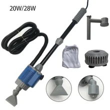 20/28W Elétrico Dos Peixes Do Aquário Do Tanque de Água Bomba de Troca De Ferramenta de Limpeza Do Aquário Trocador de Água Siphon Gravel Cleaner Filtro bomba