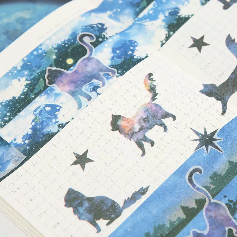 

6pcs/lot Cute Cartoon Animals Decoration Sticker Cats PVC Cartoon Stickers Diary Sticker Scrapbook Stationery Stickers