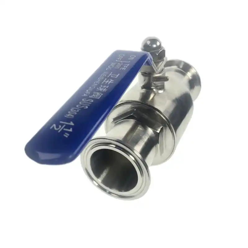 Color : Silver, Size : 89MM no-branded Sanitary Full Port Ball Valve Clamp Type Ferrule Stainless Steel SS SUS 304 Connectors Accessories Valve ZYUS