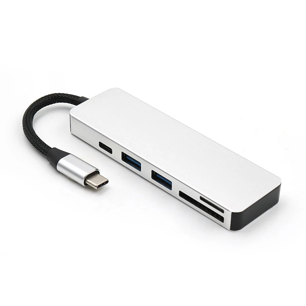 USB концентратор 5 в 1 с 2 портами 3 0 и кардридером для SD TF карт|USB-хабы| |