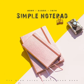 

LANCOME Simple Lattice Strap Notebook Small Carry-on Pocket Notebook Student Thickening Notebook 1PCS