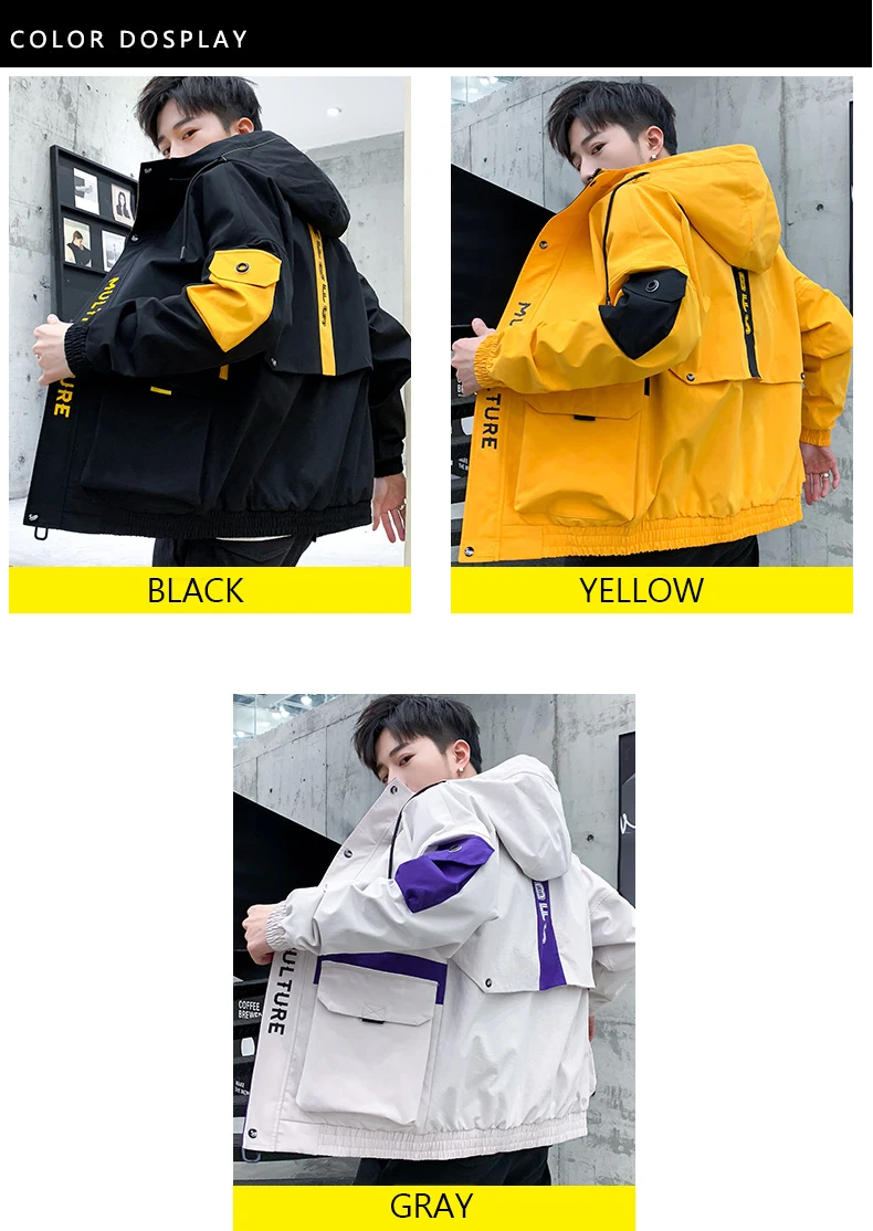 Мужская Куртка карго осень зима Новая модная уличная одежда Японский Корейский свободный стиль Мужские куртки хип-хоп пальто мужской бренд 4XL