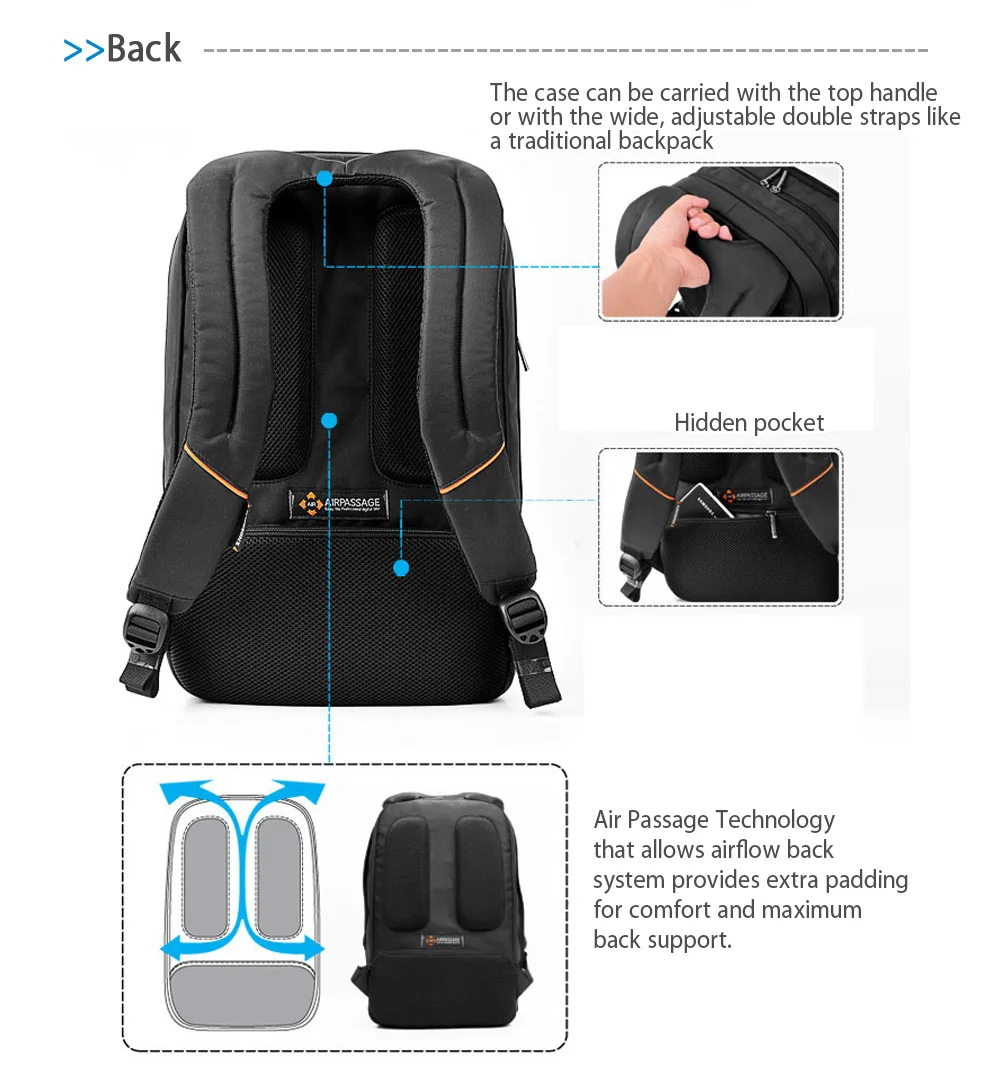 Kingsons дизайнерский брендовый большой водонепроницаемый рюкзак, мужской деловой рюкзак для путешествий, мужской рюкзак для ноутбука, ноутбука, компьютера, 15,6 дюймов
