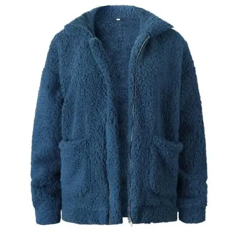 Пальто из искусственного меха женский осенне-зимний теплый толстый плюшевый женский жакет в стиле кэжуал верхняя одежда из искусственного меха - Цвет: style8