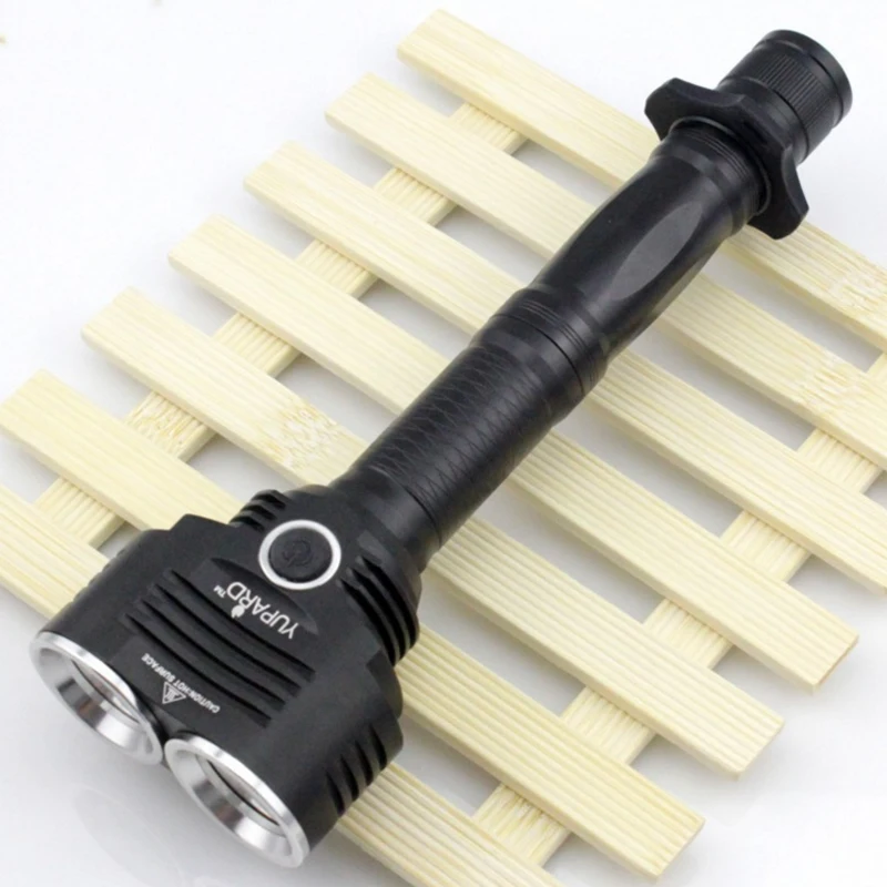 

Xml T6 Double Bulbs Led Flashlights 2t6 High Power 5mode Torch Light Aluminum Alloy Metal Body Ultra Bright Night Searching Lamp