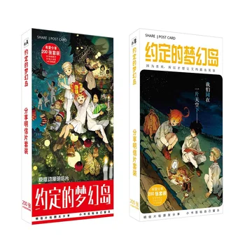 

New 200Pcs/Set Anime The Promised Neverland Large Postcard Greeting Card Message Card Fans Gift