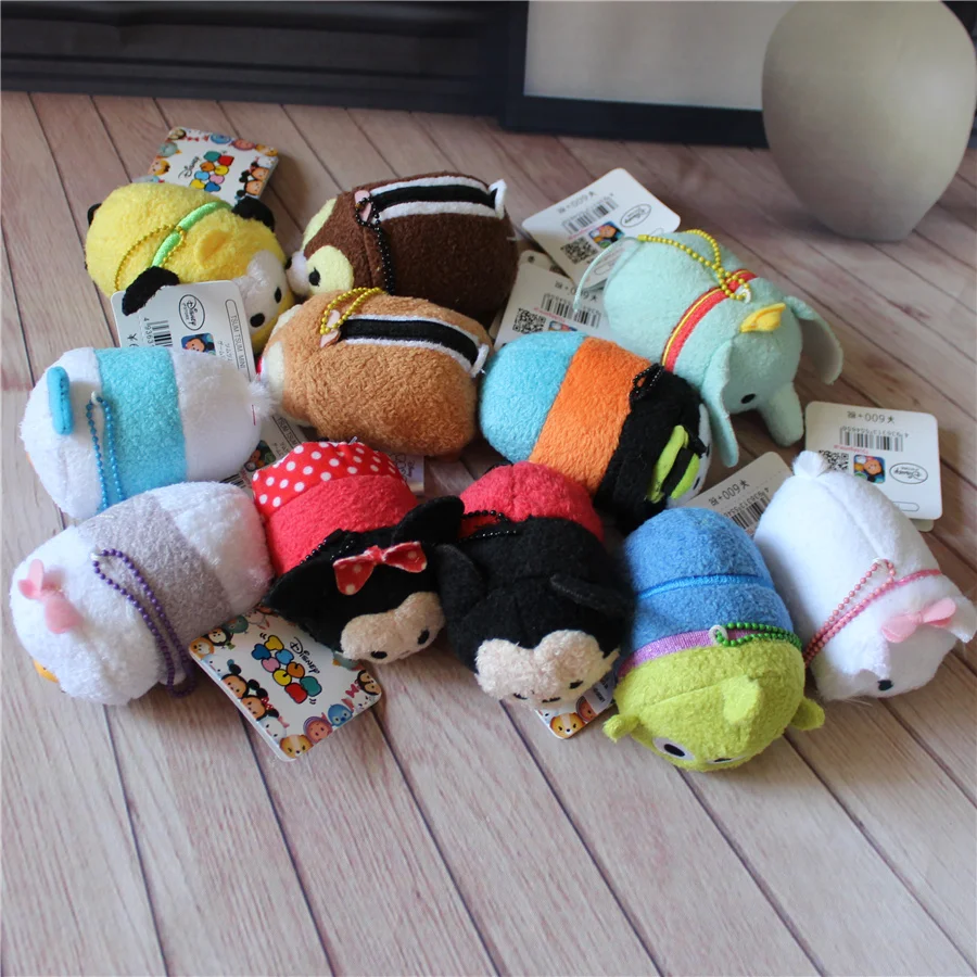 12 шт. плюшевый Tsum мини 9 см мультфильм животных брелок Peluche аниме Brinquedos Para Bebe Oyuncak игрушки очиститель экрана для смартфонов