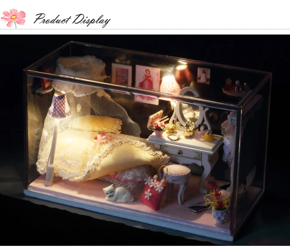 Новая девушка DIY 3D Деревянный мини куклы для кукольного домика дом мебель Развивающие игрушки для детей Perfect bloom